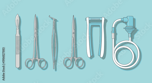 Medical instruments for surgical procedures.