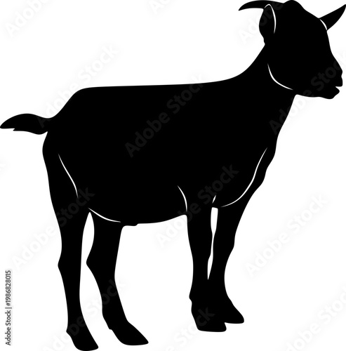 Eid Al Adha Goat Silhouette
