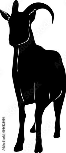 Eid Al Adha Goat Silhouette