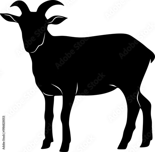 Eid Al Adha Goat Silhouette