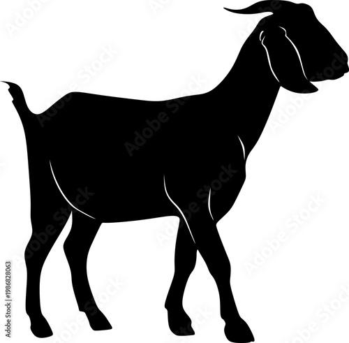 Eid Al Adha Goat Silhouette