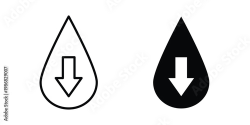 Low water level icon design Illustration set for Projects