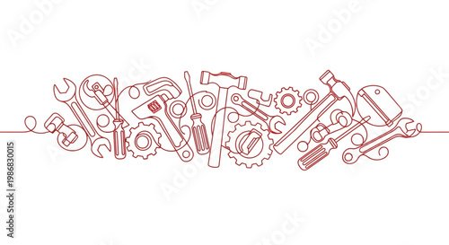 Collection of various metal tools.