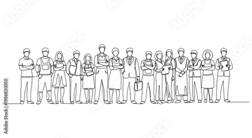 Diverse group of people standing together 1.