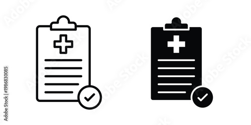 medical check up icon design Illustration set for Projects