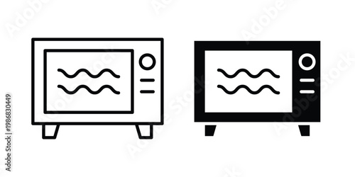 Microwave oven icon design Illustration set for Projects