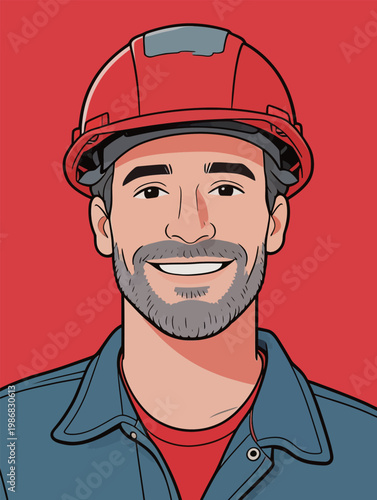 Portrait of a smiling industrial worker