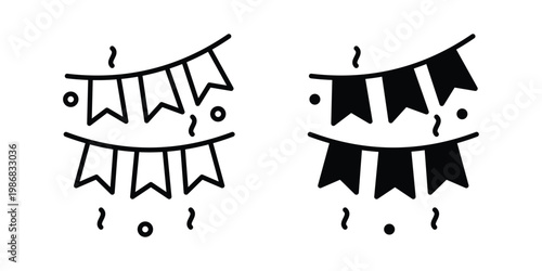 Party flag icon design Illustration set for Projects