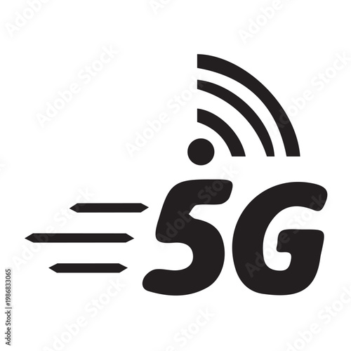 5G Speed Signal Icon Fast Network Symbol