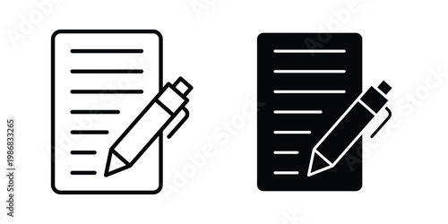 pen paper icon design Illustration set for Projects