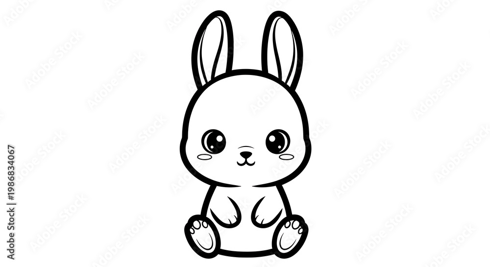 Fototapeta premium vector illustration of a rabbit