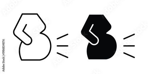 Pregnancy complications icon design Illustration set for Projects