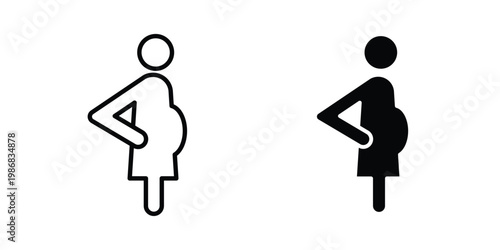 Pregnancy icon design Illustration set for Projects