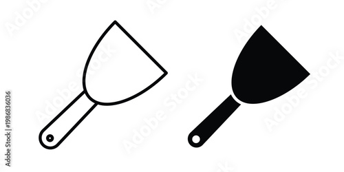 Putty knife icon design Illustration set for Projects