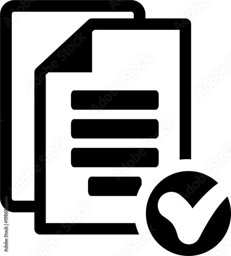 Documents with checkmark icon