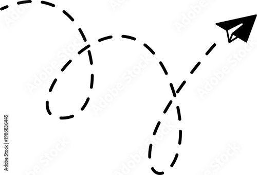 A paper airplane flies through air