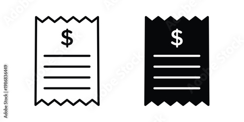 Receipt icon design Illustration set for Projects