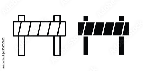 Roadblock icon design Illustration set for Projects