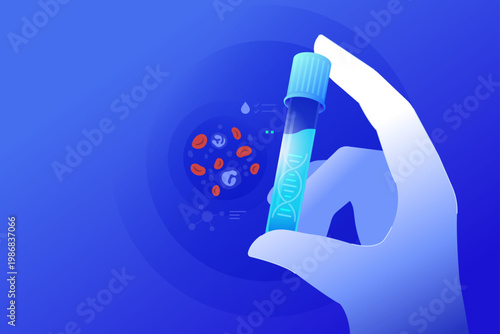 Future of Blood tests and Diagnostic concept illustration