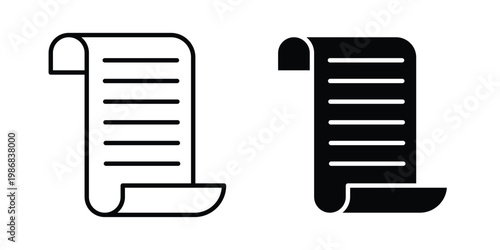 Scroll papyrus paper icon design Illustration set for Projects