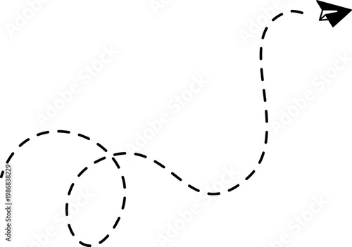 A paper airplane flies through air