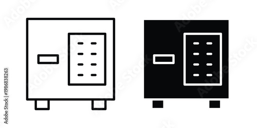 Secure vault icon design Illustration set for Projects