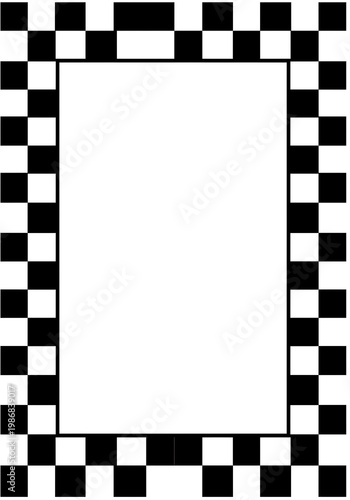 Checkered Frame: Bold Graphic Design