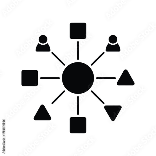 Strategic Corporate Resource Map Planning Vector Graphic