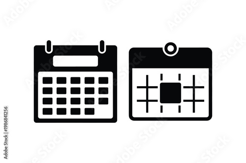 Monthly Office Wall Calendar Schedule Vector Graphic