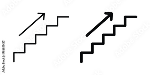 Stairs icon design Illustration set for Projects