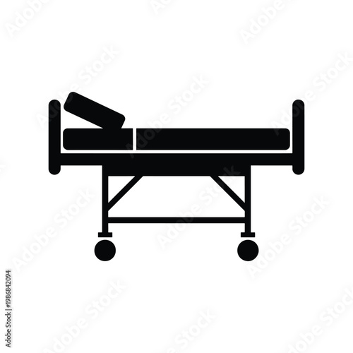 Medical Hospital Stretcher Emergency Patient Transport Vector