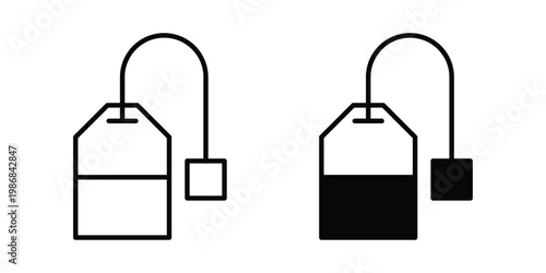 Tea bag icon design Illustration set for Projects