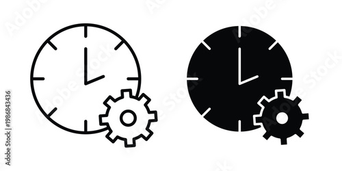 Time management icon design Illustration set for Projects