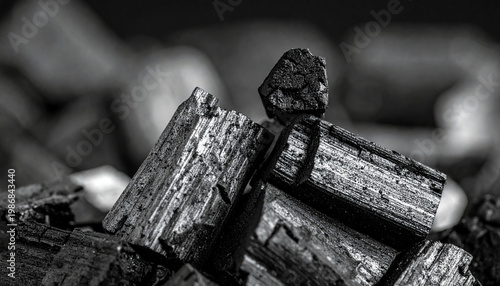 Charcoal Texture Natural Black Surface