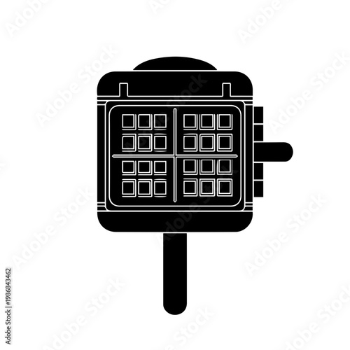 A black and white icon of an electric stove