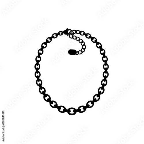 A black chain bracelet with a clasp