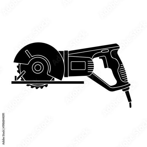 Circular saw with handle and blade