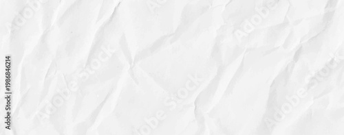 Craft background with crumpled paper texture. White old kraft effect featuring fold lines. Vector bg perfect for memo collage. Wrinkled detail teture for design projects. Clean creased backdrop