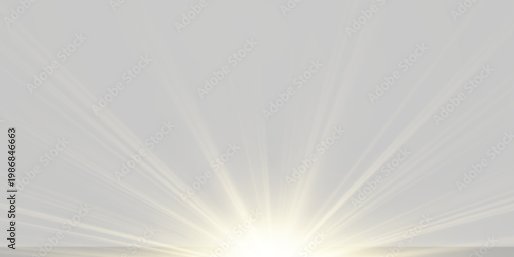 Obraz premium Bright sun with radial beam structure and modern glow aesthetic png