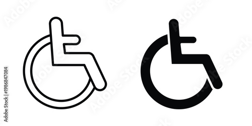 Wheelchair icon design Illustration set for Projects