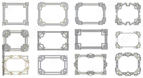 Collection of Decorative Vintage Frames and Borders.