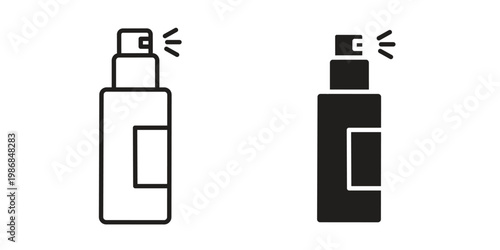 Air freshener icon design. Editable outlined stroke and solid symbols