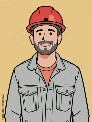 Portrait of a Smiling Construction Worker