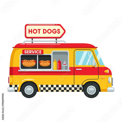 Vibrant Hot Dog Food Truck with 