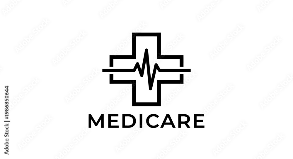 Obraz premium Professional healthcare logo representing hospitals, clinics, wellness, and medical services.