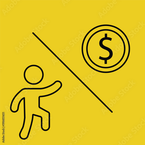 Ambitious professional climbing a steep slope towards financial success and monetary rewards.