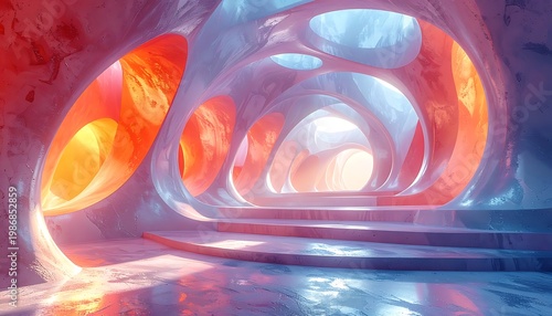 Ethereal ice cave portal