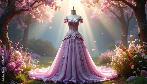 Enchanting pink gown