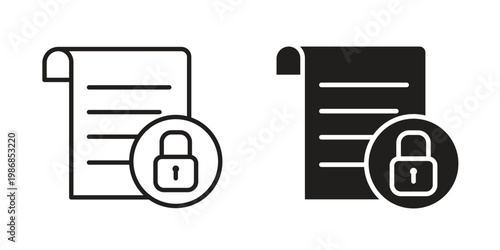 Code of conduct icon design. Editable outlined stroke and solid symbols