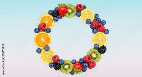 Fruity Circle: A Vibrant Still Life